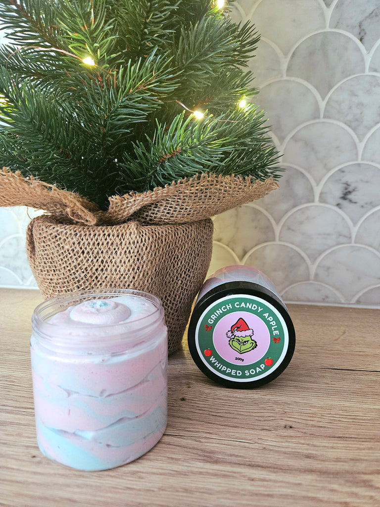 Grinch candy apple whipped soap