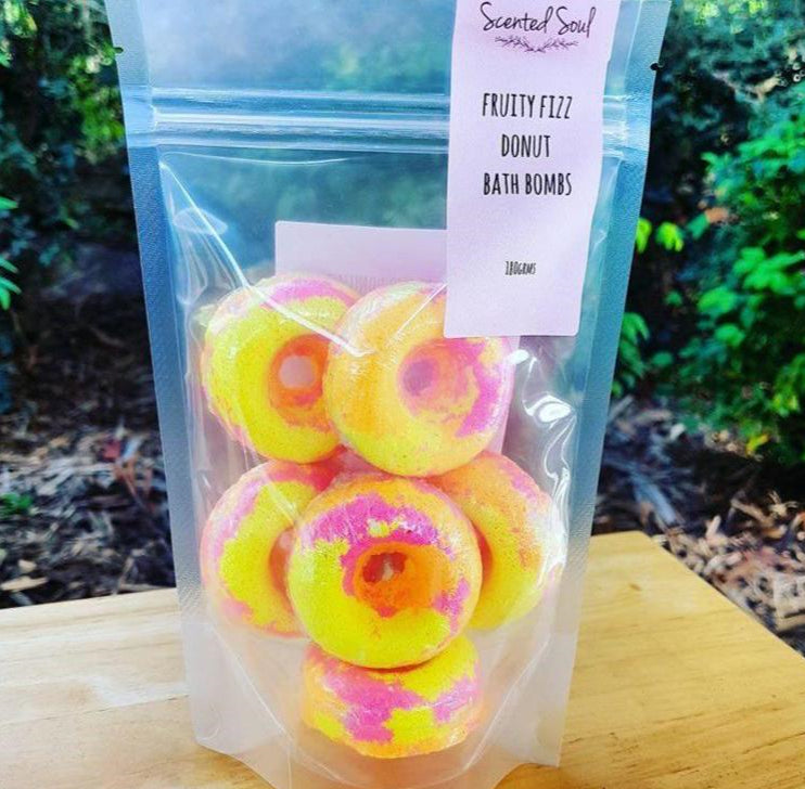 Fruity Fizz Mini Donut Bath Bombs